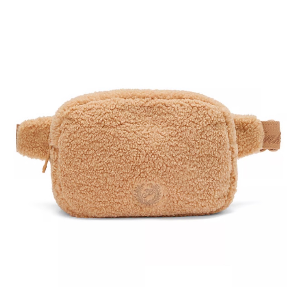 PINK PLUSH TEDDY BELT BAG Harlow Nude New with tag